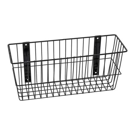 Horizon Mfg Rack'em Mount Anywhere Wire Basket 18"W x 6"D x 8"H Black 9088-B
